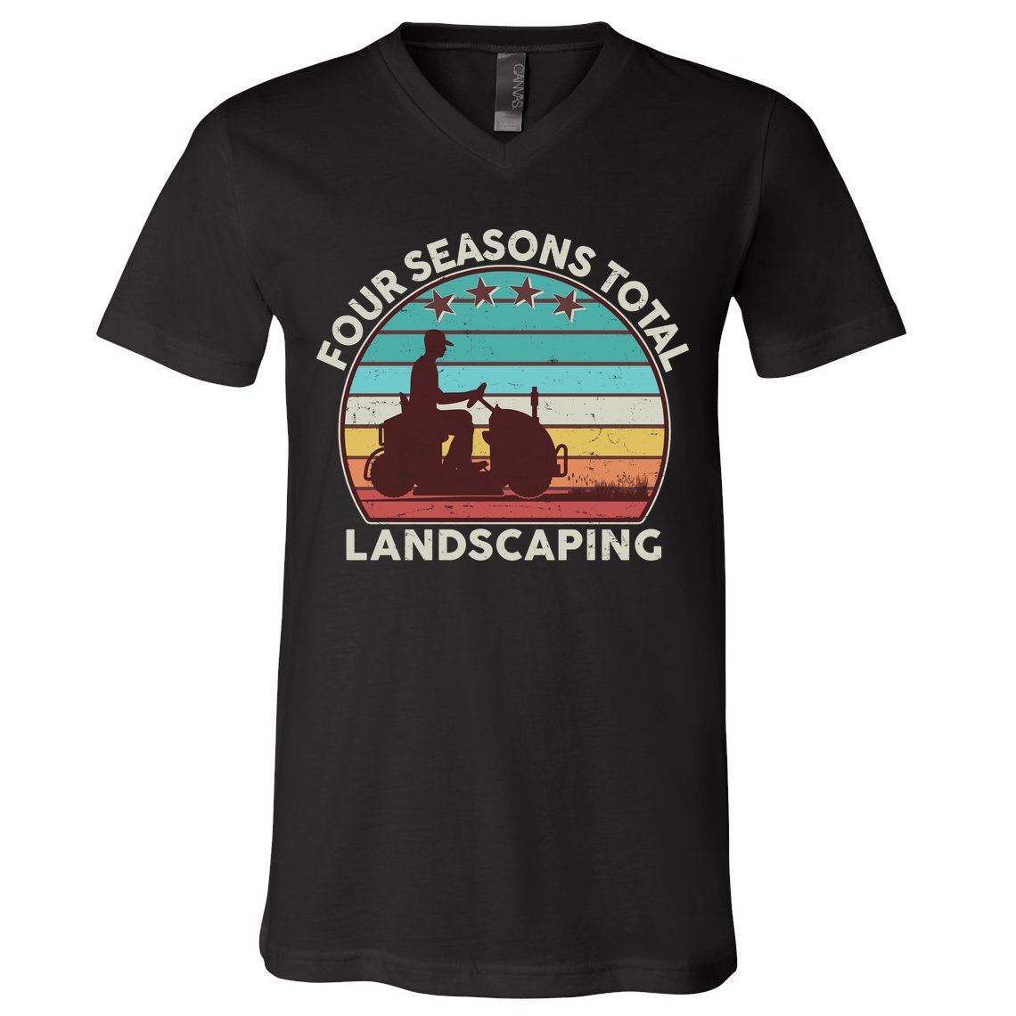 Four Season Total Landscaping Vintage Style Colors V-Neck T-Shirt