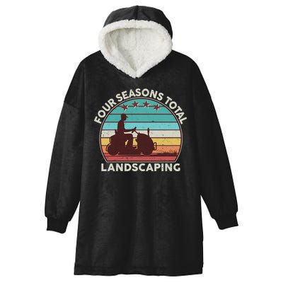 Four Season Total Landscaping Vintage Style Colors Hooded Wearable Blanket