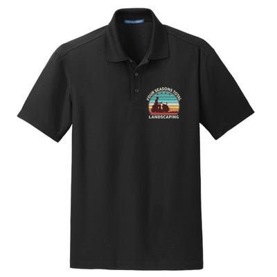 Four Season Total Landscaping Vintage Style Colors Dry Zone Grid Polo