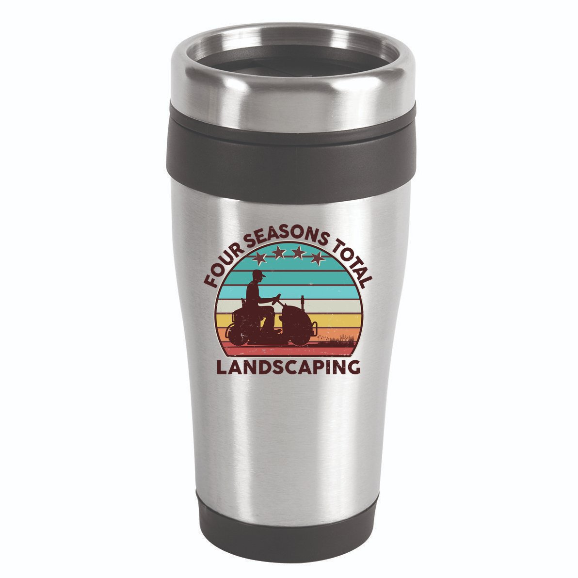 Four Season Total Landscaping Vintage Style Colors 16oz Travel Tumbler