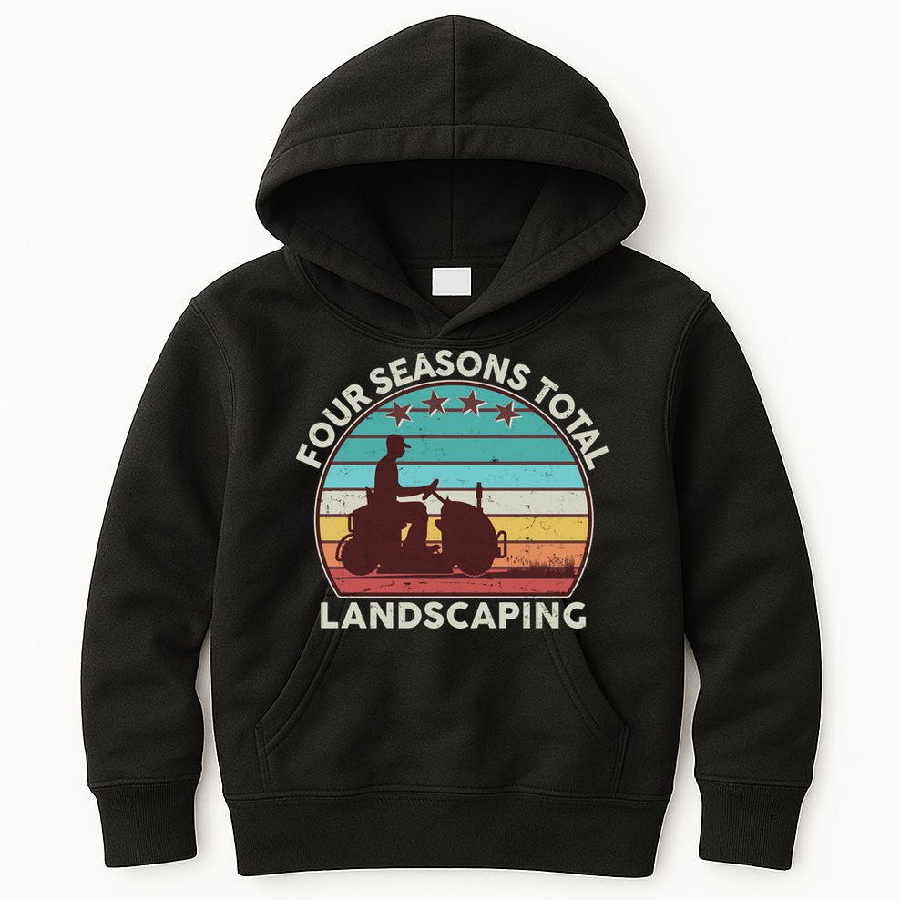 Four Season Total Landscaping Vintage Style Colors Kids Hoodie