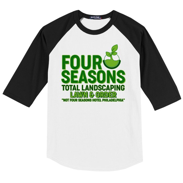 Four Seasons Total Landscaping Lawn And Order  Baseball Sleeve Shirt