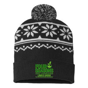 Four Seasons Total Landscaping Lawn And Order  USA-Made Snowflake Beanie