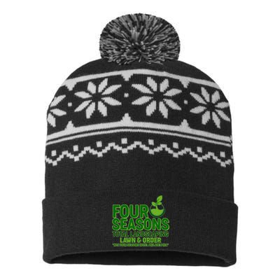 Four Seasons Total Landscaping Lawn And Order  USA-Made Snowflake Beanie