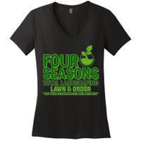 Four Seasons Total Landscaping Lawn And Order  Women's V-Neck T-Shirt