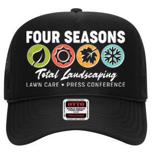 Four Seasons Total Landscaping Lawn Care Press Conference High Crown Mesh Back Trucker Hat