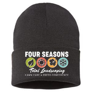 Four Seasons Total Landscaping Lawn Care Press Conference Sustainable Knit Beanie