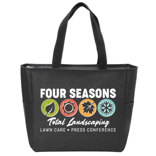 Four Seasons Total Landscaping Lawn Care Press Conference Zip Tote Bag