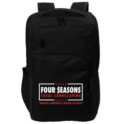 Four Seasons Total Landscaping Make America Rake Again Logo Impact Tech Backpack
