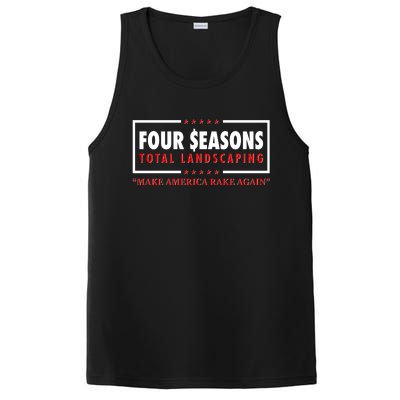 Four Seasons Total Landscaping Make America Rake Again Logo PosiCharge Competitor Tank