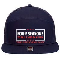 Four Seasons Total Landscaping Make America Rake Again Logo 7 Panel Mesh Trucker Snapback Hat