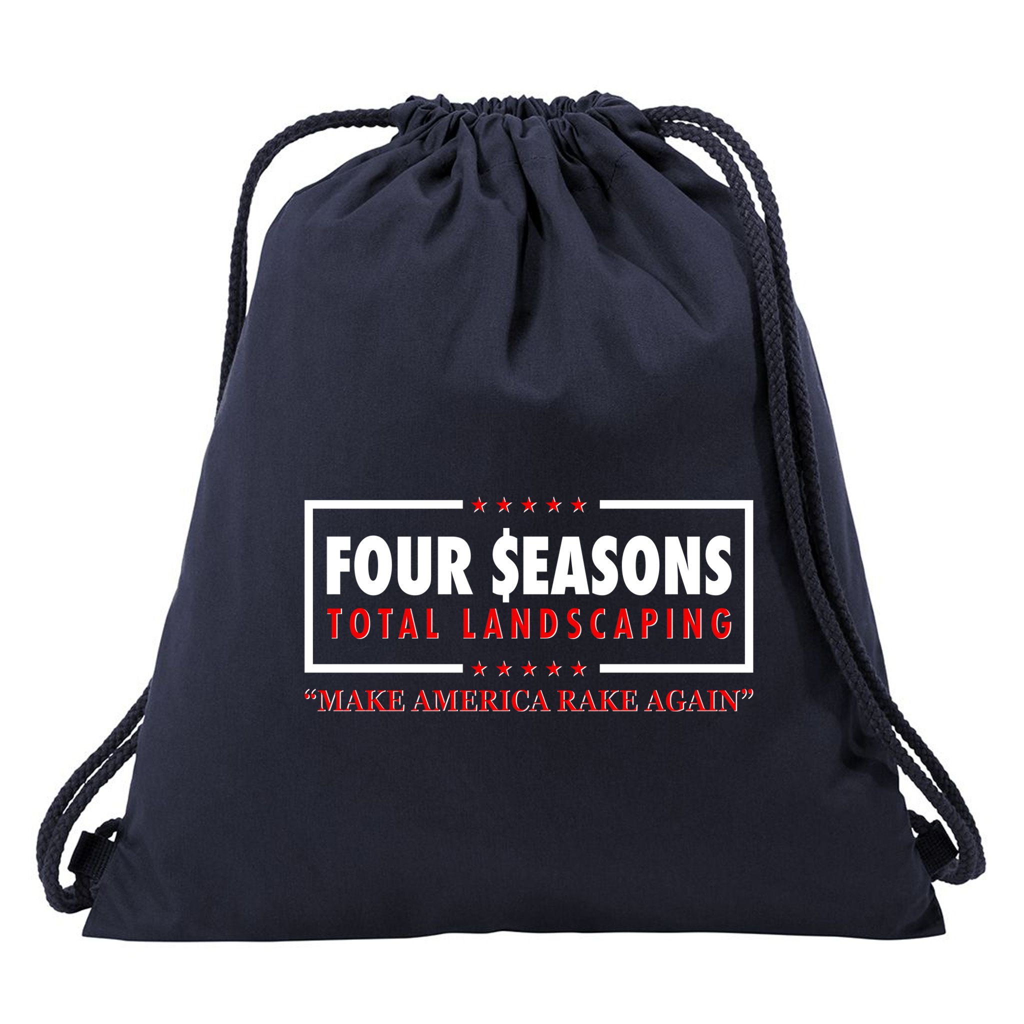 Four Seasons Total Landscaping Make America Rake Again Logo Drawstring Bag