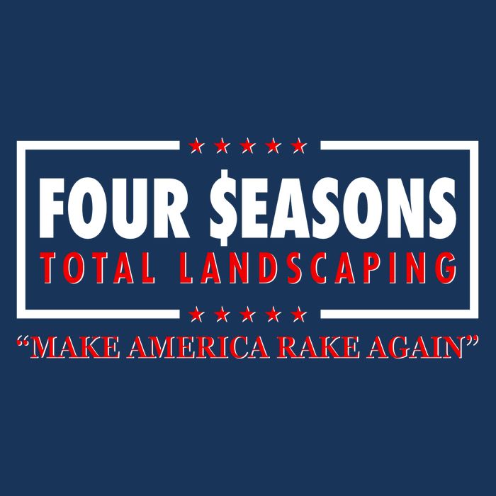 Four Seasons Total Landscaping Make America Rake Again Logo Drawstring Bag