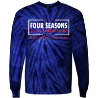 Four Seasons Total Landscaping Make America Rake Again Logo Tie-Dye Long Sleeve Shirt