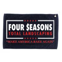 Four Seasons Total Landscaping Make America Rake Again Logo Grommeted Golf Towel