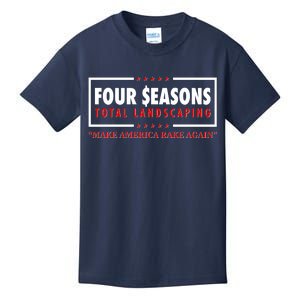 Four Seasons Total Landscaping Make America Rake Again Logo Kids T-Shirt