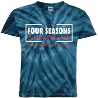 Four Seasons Total Landscaping Make America Rake Again Logo Kids Tie-Dye T-Shirt