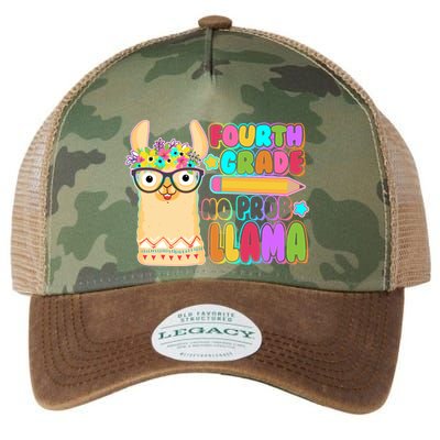 Fourth Grade No Prob Llama 4th Grade Students Teachers Legacy Tie Dye Trucker Hat