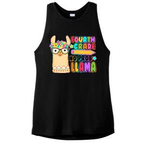 Fourth Grade No Prob Llama 4th Grade Students Teachers Ladies PosiCharge Tri-Blend Wicking Tank