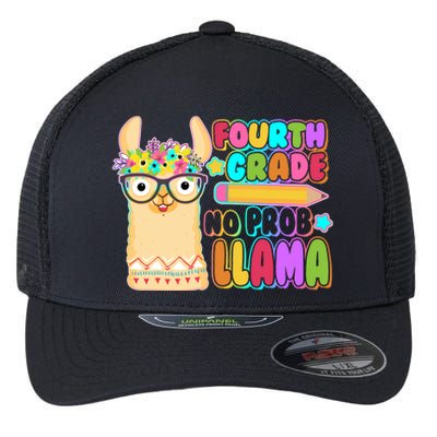 Fourth Grade No Prob Llama 4th Grade Students Teachers Flexfit Unipanel Trucker Cap