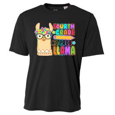 Fourth Grade No Prob Llama 4th Grade Students Teachers Cooling Performance Crew T-Shirt