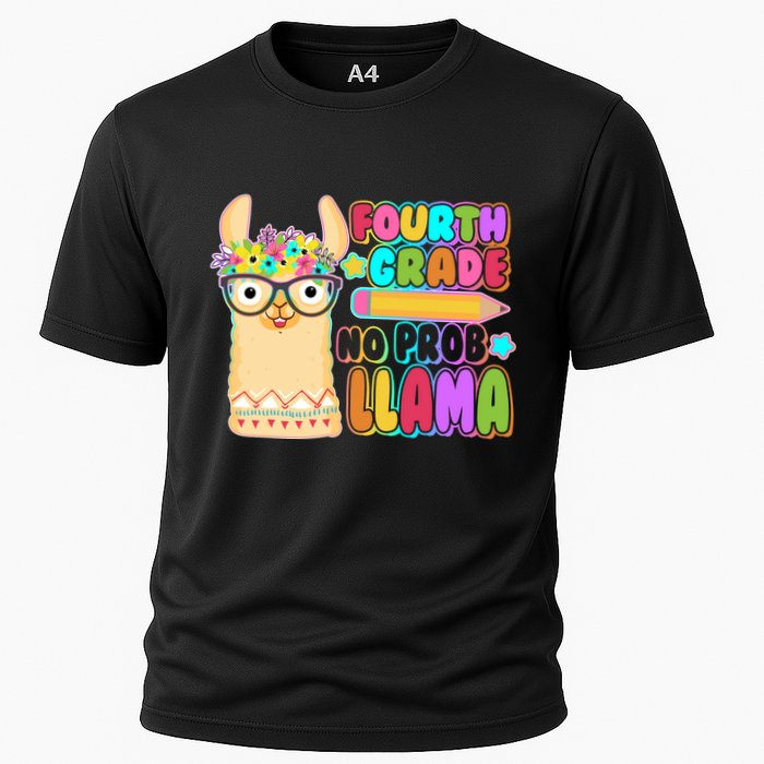 Fourth Grade No Prob Llama 4th Grade Students Teachers Cooling Performance Crew T-Shirt
