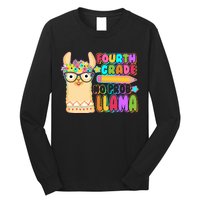 Fourth Grade No Prob Llama 4th Grade Students Teachers Long Sleeve Shirt