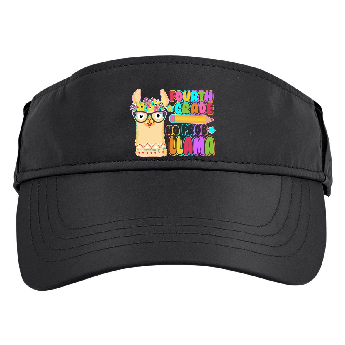Fourth Grade No Prob Llama 4th Grade Students Teachers Adult Drive Performance Visor