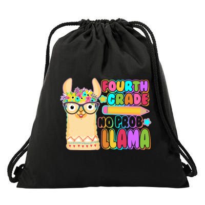 Fourth Grade No Prob Llama 4th Grade Students Teachers Drawstring Bag