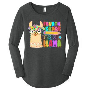 Fourth Grade No Prob Llama 4th Grade Students Teachers Women's Perfect Tri Tunic Long Sleeve Shirt