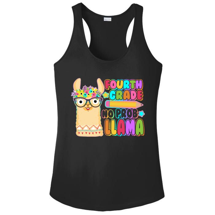 Fourth Grade No Prob Llama 4th Grade Students Teachers Ladies PosiCharge Competitor Racerback Tank