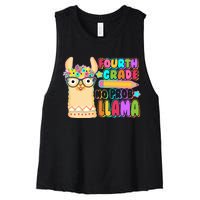 Fourth Grade No Prob Llama 4th Grade Students Teachers Women's Racerback Cropped Tank