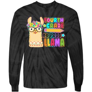 Fourth Grade No Prob Llama 4th Grade Students Teachers Tie-Dye Long Sleeve Shirt