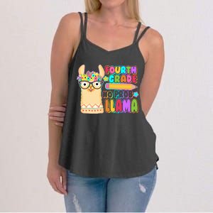 Fourth Grade No Prob Llama 4th Grade Students Teachers Women's Strappy Tank