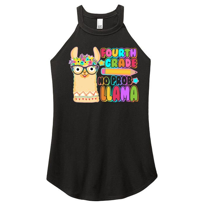 Fourth Grade No Prob Llama 4th Grade Students Teachers Women's Perfect Tri Rocker Tank