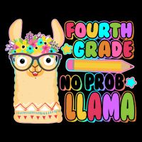 Fourth Grade No Prob Llama 4th Grade Students Teachers Women's V-Neck T-Shirt