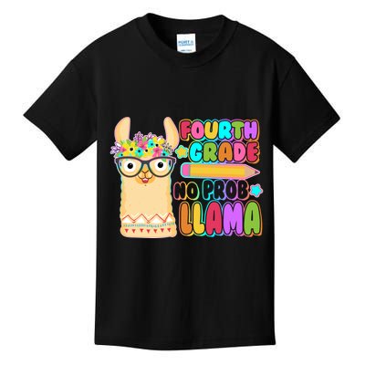 Fourth Grade No Prob Llama 4th Grade Students Teachers Kids T-Shirt
