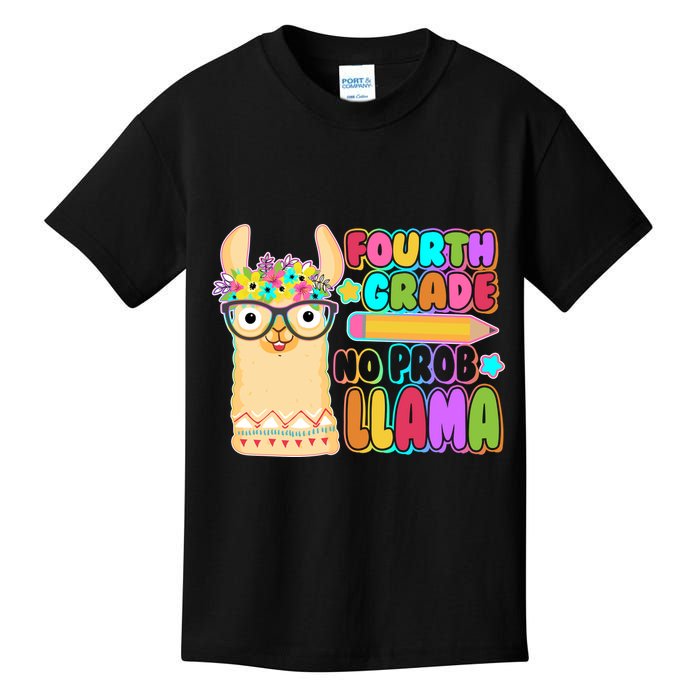 Fourth Grade No Prob Llama 4th Grade Students Teachers Kids T-Shirt