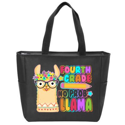 Fourth Grade No Prob Llama 4th Grade Students Teachers Zip Tote Bag