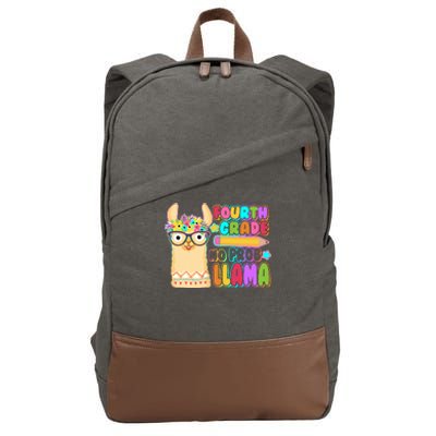 Fourth Grade No Prob Llama 4th Grade Students Teachers Cotton Canvas Backpack