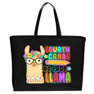 Fourth Grade No Prob Llama 4th Grade Students Teachers Cotton Canvas Jumbo Tote