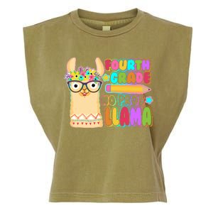 Fourth Grade No Prob Llama 4th Grade Students Teachers Garment-Dyed Women's Muscle Tee