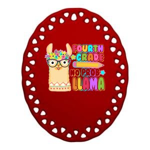 Fourth Grade No Prob Llama 4th Grade Students Teachers Ceramic Oval Ornament