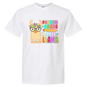 Fourth Grade No Prob Llama 4th Grade Students Teachers Garment-Dyed Heavyweight T-Shirt