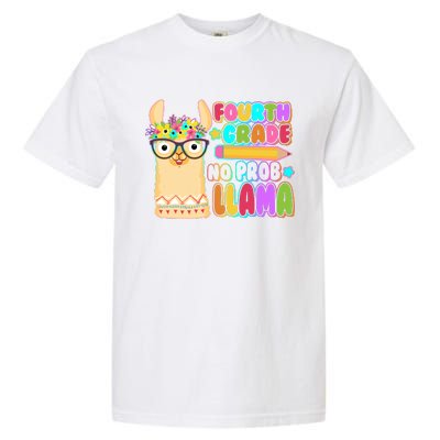 Fourth Grade No Prob Llama 4th Grade Students Teachers Garment-Dyed Heavyweight T-Shirt