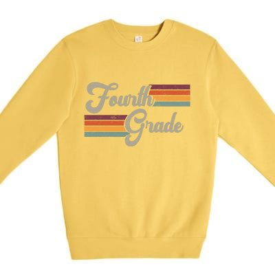 Fourth Grade Retro Vintage Premium Crewneck Sweatshirt