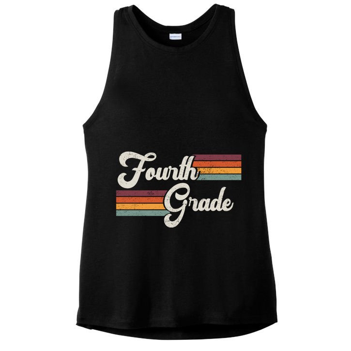 Fourth Grade Retro Vintage Ladies PosiCharge Tri-Blend Wicking Tank