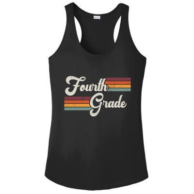 Fourth Grade Retro Vintage Ladies PosiCharge Competitor Racerback Tank