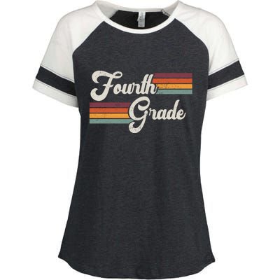 Fourth Grade Retro Vintage Enza Ladies Jersey Colorblock Tee