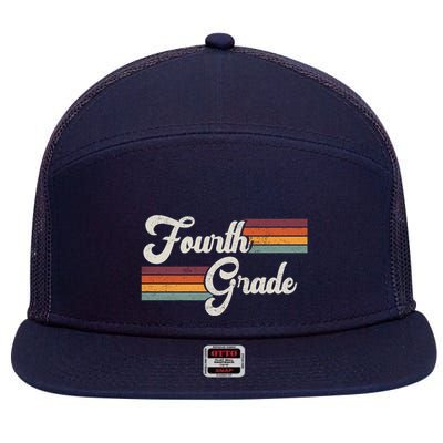 Fourth Grade Retro Vintage 7 Panel Mesh Trucker Snapback Hat